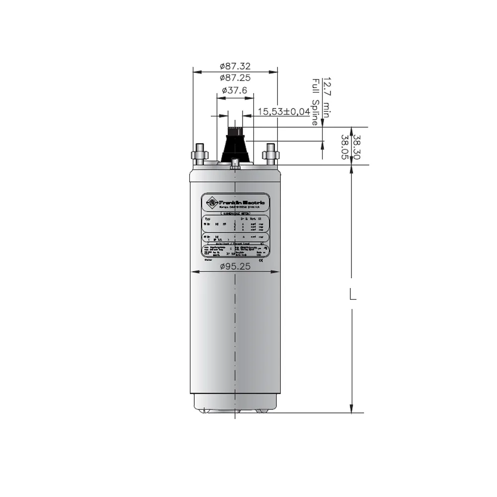 Электродвигатели Franklin (погружные) —  4&quot; PSC-2.2